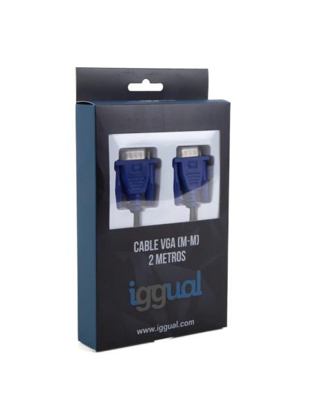 iggual IGG318577 cable VGA 2 m VGA (D-Sub) Negro, Azul