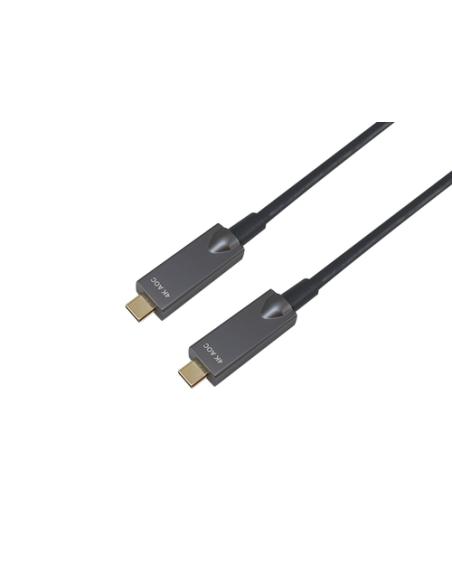 Equip 119461 Cable óptico activo USB-C a C, M/M, 5,0m, PD 60W, 4K/60Hz, 10Gbps, Vídeo+Datos+PD