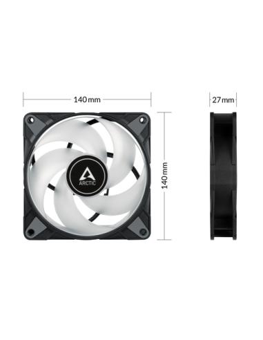 ARCTIC P14 PWM PST A-RGB 0dB Carcasa del ordenador Ventilador 14 cm Negro 1 pieza(s)