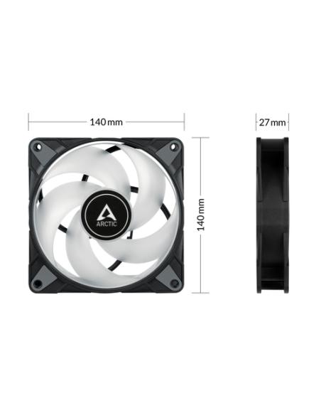 ARCTIC P14 PWM PST A-RGB 0dB Carcasa del ordenador Ventilador 14 cm Negro 1 pieza(s)