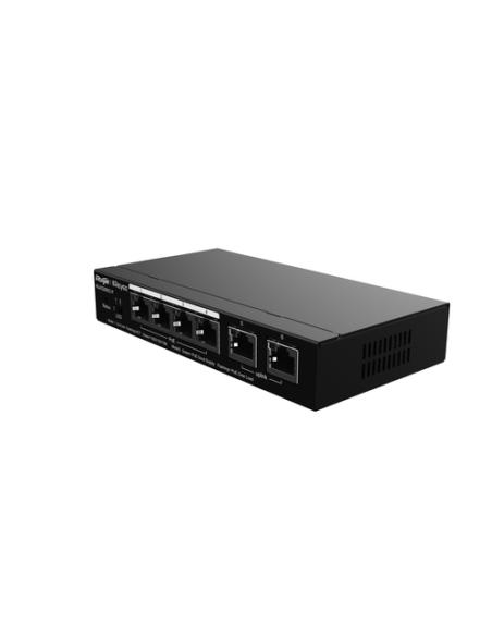 Ruijie Networks RG-ES206GC-P switch Gigabit Ethernet (10/100/1000) Energía sobre Ethernet (PoE) Negro