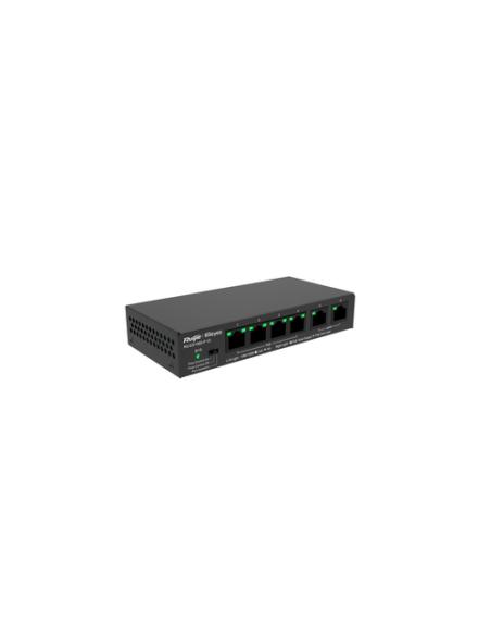 Ruijie Networks RG-ES106D-P V2 switch No administrado Fast Ethernet (10/100) Energía sobre Ethernet (PoE) Negro