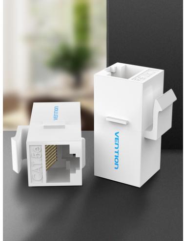 Vention Adaptador Conector RJ45 VDD-B07-W Cat5 UTP/ RJ45 Hembra - RJ45 Hembra/ Blanco