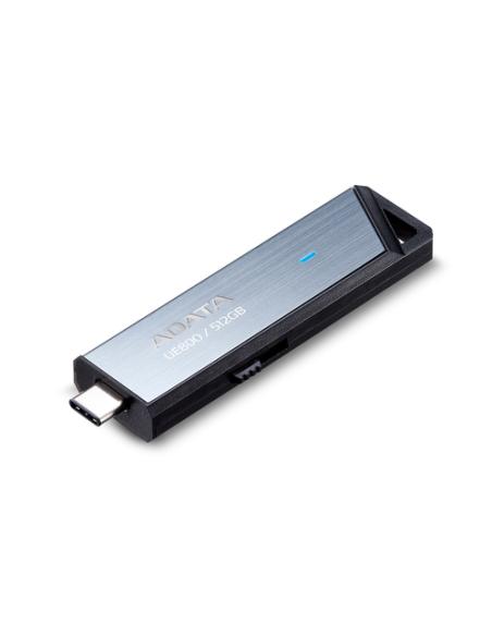 ADATA UE800 unidad flash USB 512 GB USB Tipo C 3.2 Gen 2 (3.1 Gen 2) Plata