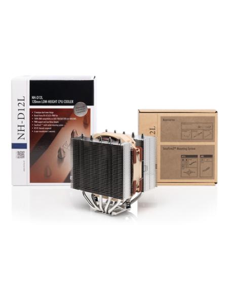 Noctua NH-D12L sistema de refrigeración para ordenador Procesador Refrigerador de aire Aluminio, Beige, Marrón