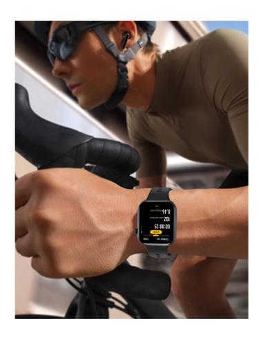 Honor InfoWear Watch 2i 4,7 cm (1.85") AMOLED 49.7 mm Digital 390 x 450 Pixeles Pantalla táctil Negro