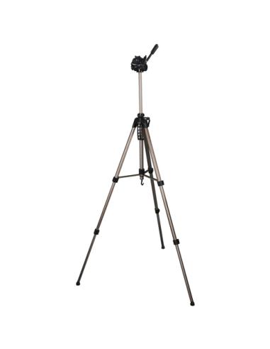 Hama | Trípode para cámaras réflex, regulable desde 69-185 cm, ligero, de aluminio, con funda de transporte, color Bronce