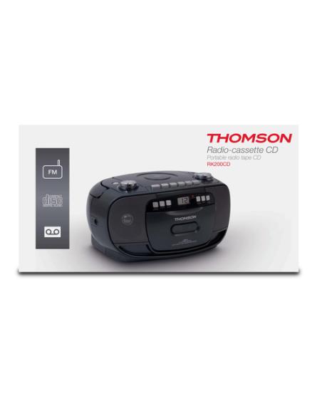 Thomson RK200CD sistema estéreo portátil Analógica 2,4 W AM, FM Negro Reproducción MP3