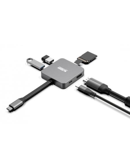 Urban Factory HUBEE LIGHT USB 3.2 Gen 1 (3.1 Gen 1) Type-C Gris