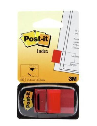3M I680-1 etiqueta autoadhesiva Rectángulo Desmontable Rojo 50 pieza(s)