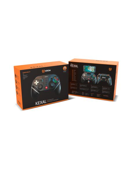 Krom KEXAL Negro, Rojo, Blanco Bluetooth/USB Gamepad Analógico/Digital Android, Nintendo Switch, PC, iOS
