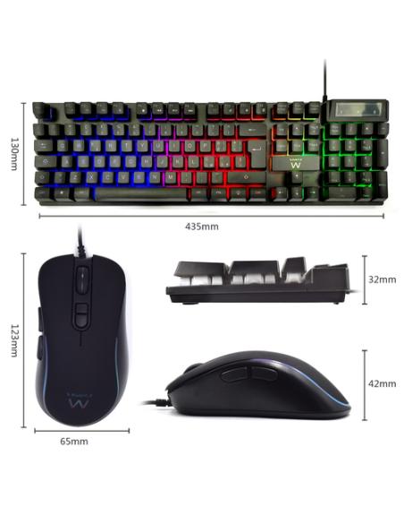 Ewent PL3200 teclado Ratón incluido Juego USB QWERTY Italiano Negro