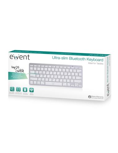 Ewent EW3160 teclado para móvil Italiano Bluetooth Plata, Blanco