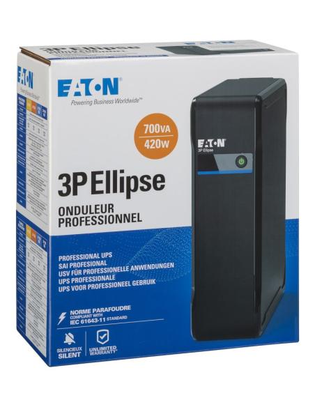 Eaton 3P Ellipse sistema de alimentación ininterrumpida (UPS) En espera (Fuera de línea) o Standby (Offline) 0,7 kVA 420 W 4 sal