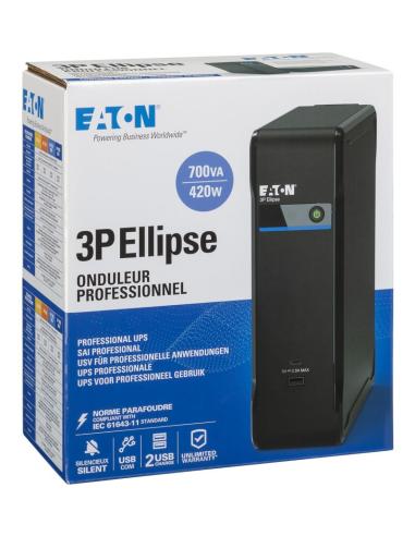Eaton 3P Ellipse UPS sistema de alimentación ininterrumpida (UPS) En espera (Fuera de línea) o Standby (Offline) 0,7 kVA 420 W 4