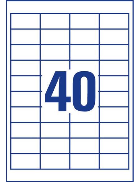 Avery 3657 etiqueta autoadhesiva Rectángulo Permanente Blanco 4000 pieza(s)