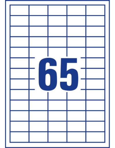 Avery 3666 etiqueta autoadhesiva Rectángulo Permanente Blanco 6500 pieza(s)