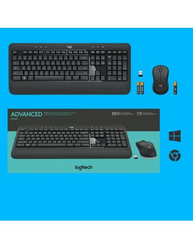 Logitech 920-008677 teclado Ratón incluido Universal RF inalámbrico QWERTZ Suizo Negro, Blanco