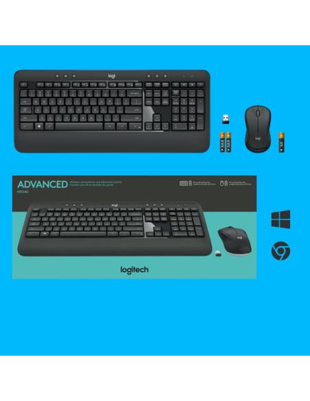 Logitech 920-008677 teclado Ratón incluido Universal RF inalámbrico QWERTZ Suizo Negro, Blanco