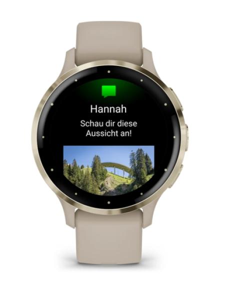 Garmin Venu 3S 3,05 cm (1.2") AMOLED 41 mm Digital 390 x 390 Pixeles Pantalla táctil Oro, Gris Wifi GPS (satélite)