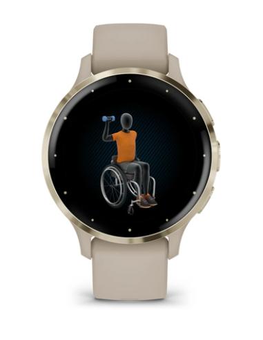 Garmin Venu 3S 3,05 cm (1.2") AMOLED 41 mm Digital 390 x 390 Pixeles Pantalla táctil Oro, Gris Wifi GPS (satélite)