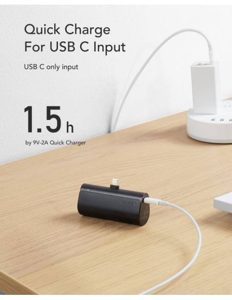 VEGER PlugOn-L VG-W0556P PowerBank plug-on 5000mah PD20W Lightning connector built-in