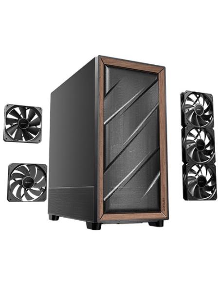 Antec FLUX SE Midi Tower Negro, Madera