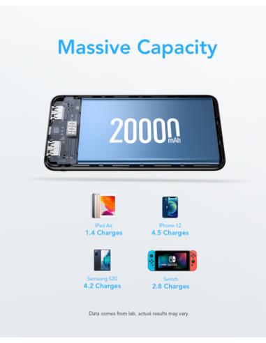 VEGER C20 VG-W2047 PowerBank 20000mAh with cables bulit-in