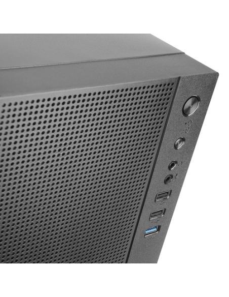 Tacens Anima AC5, Caja Ordenador Compacta Micro ATX, Frontal Malla Refrigeración, USB 3.0, Negro