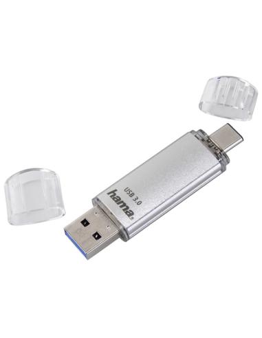 Hama C-Laeta unidad flash USB 64 GB USB Type-A / USB Type-C 3.2 Gen 1 (3.1 Gen 1) Plata