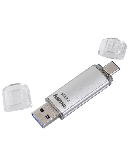 Hama C-Laeta unidad flash USB 64 GB USB Type-A / USB Type-C 3.2 Gen 1 (3.1 Gen 1) Plata