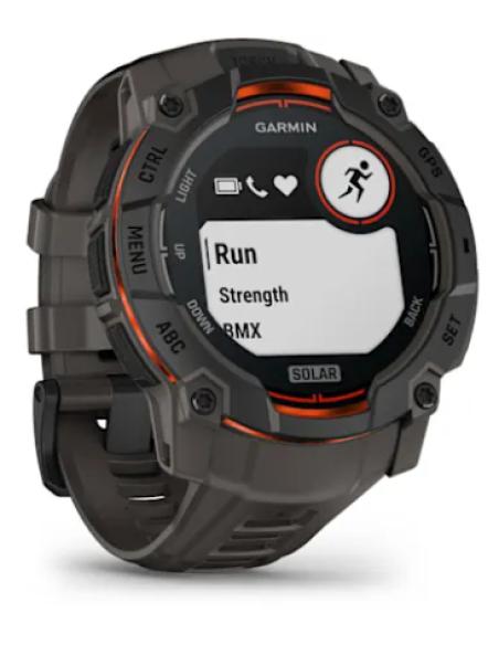 Garmin Instinct 3 Solar 3,3 cm (1.3") MIP 50 mm Digital 176 x 176 Pixeles Pantalla táctil Negro GPS (satélite)