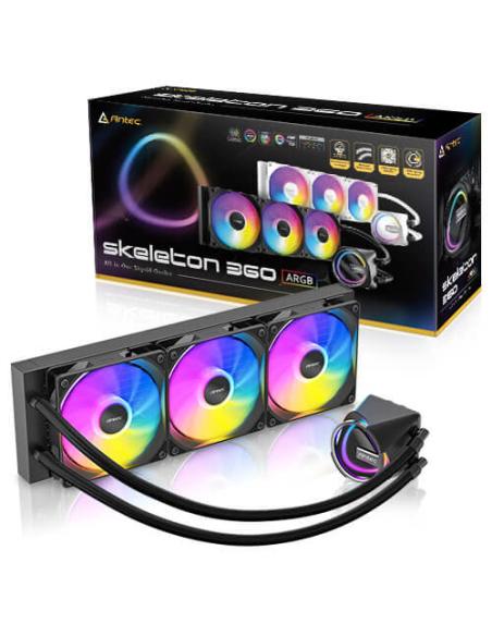 Antec Skeleton 360 Procesador Sistema de refrigeración líquida todo en uno 12 cm Negro