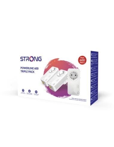 Strong Powerline 600 Triple Pack EU V2 600 Mbit/s Ethernet Blanco 3 pieza(s)