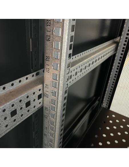 Phasak Armario Rack PRO 19" 22U 600 x 1000 negro con ventilación - PHO 6122 (desmontado)