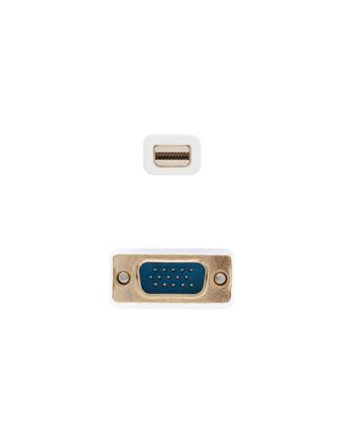 Nanocable Cable conversor Mini DP a VGA, Mini DP/M - VGA/M, Blanco, 2.0 M