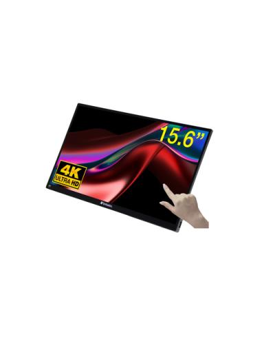 Verbatim 32238 pantalla para PC 39,6 cm (15.6") 3840 x 2160 Pixeles 4K Ultra HD LCD Pantalla táctil Negro
