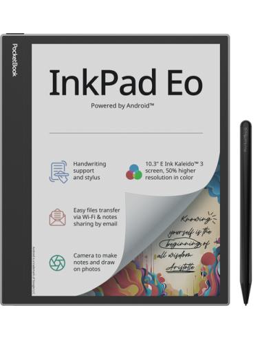PocketBook InkPad Eo - Mist Grey lectore de e-book Pantalla táctil 64 GB Wifi Negro, Gris