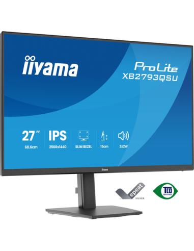 iiyama ProLite XB2793QSU-B1 pantalla para PC 68,6 cm (27") 2560 x 1440 Pixeles Quad HD LED Negro
