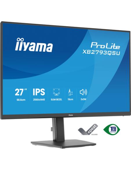 iiyama ProLite XB2793QSU-B1 pantalla para PC 68,6 cm (27") 2560 x 1440 Pixeles Quad HD LED Negro