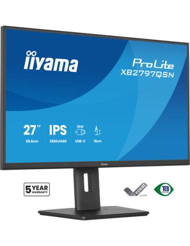iiyama ProLite XB2797QSN-B1 pantalla para PC 68,6 cm (27") 2560 x 1440 Pixeles Quad HD LCD Negro