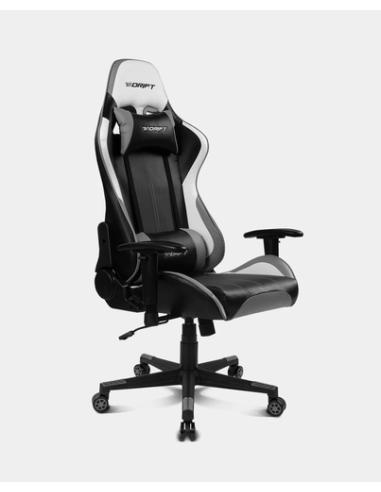 DRIFT DR175 Silla para videojuegos universal Asiento acolchado Negro, Gris, Blanco