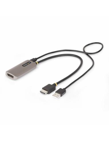 StarTech.com Cable Conversor Adaptador Activo de 30cm HDMI 2.1 a DisplayPort 1.4 - 8K60Hz - Alimentado por el Bus USB - Cable In