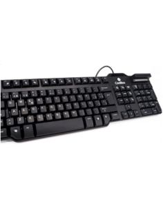 Coolbox teclado con cable USB con lector de DNI 3.0 y SmartCard Formato normal NegroCOO-TEC02DNI