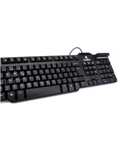 Coolbox teclado con cable USB con lector de DNI 3.0 y SmartCard Formato normal NegroCOO-TEC02DNI