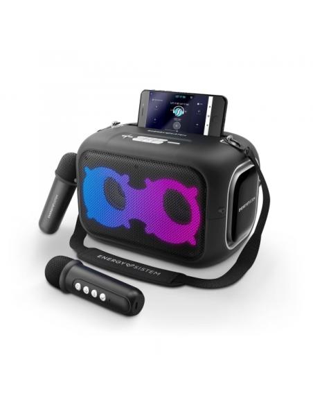 ALTAVOZ PORTATIL ENERGY SISTEM KARAOKESTAR / 60W / FUNCION KARAOKE / BLUETOOTH / MP3 / 2xMICROFONOS INALAMBRICOS / BATERIA REACA