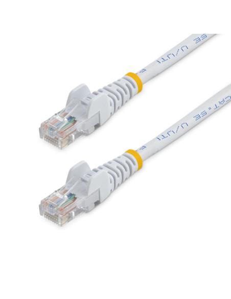 StarTech.com Cable de 3m Blanco de Red Fast Ethernet Cat5e RJ45 sin Enganche - Cable Patch Snagless