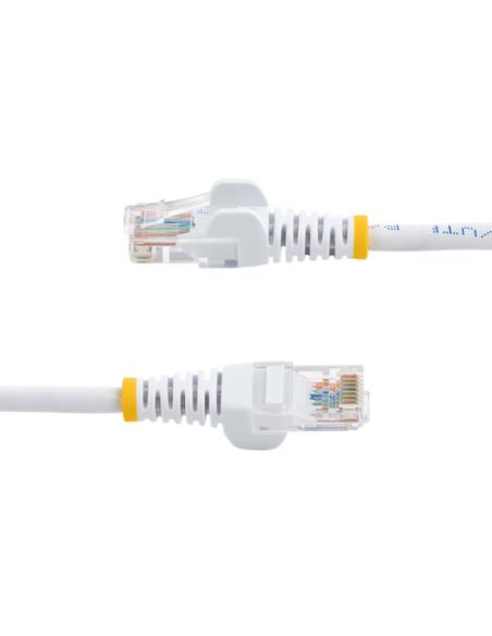 StarTech.com Cable de 3m Blanco de Red Fast Ethernet Cat5e RJ45 sin Enganche - Cable Patch Snagless