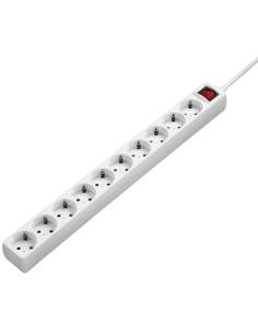 Hama 00137234 limitador de tensión Blanco 10 salidas AC 230 V 3 m