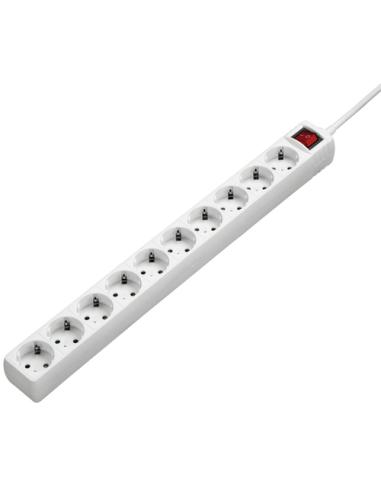 Hama 00137234 limitador de tensión Blanco 10 salidas AC 230 V 3 m